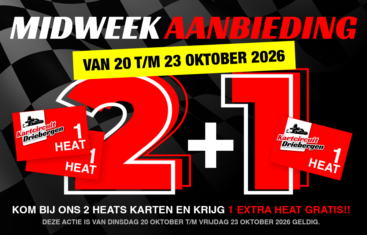 2+1 woensdag/vrijdag actie - 20 t/m 23 oktober 2026