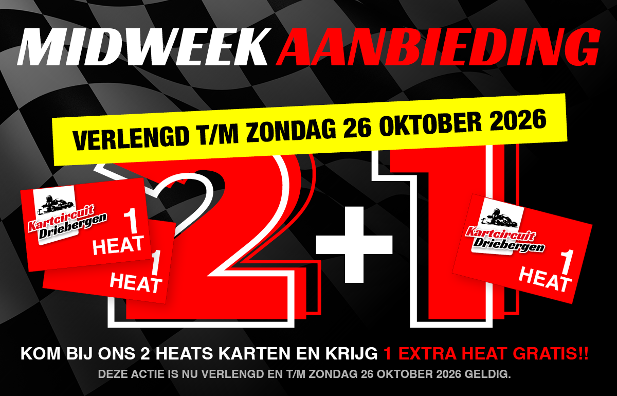 2+1 woensdag/vrijdag actie - 20 t/m 23 oktober 2026